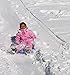 Slippery Racer Heavy-Duty Cold Resistant Downhill Pro Adults and Kids Plastic Outdoor Winter Saucer Disc Snow Sled with Handles (Superman, 1)