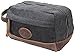 IBLUE Canvas Leather Travel Kit Toiletry Bag Shaving Dopp Case #b96 (grey)