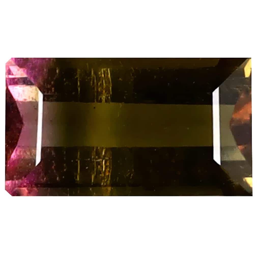 1.40 ct OCTAGON (9 X 5 MM) UNHEATED/UNTREATED BRAZILIAN WATERMELON TOURMALINE LOOSE GEMSTONE