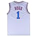 BOROLIN Mens Basketball Jersey Bugs #1 Space Jersey White/Black