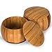 Yellow Mountain Imports Bamboo Go Bowls (Gosu) and Carrying Bag for Go Game Stones - 5.8 x 3.9-Inch