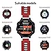 NotoCity Silicone Watch Band Replacement Solft Silicone Strap Compatible Forerunner 230/220/ 235/620/ 630/ 735XT/ Approach S20/ S5/ S6-Red