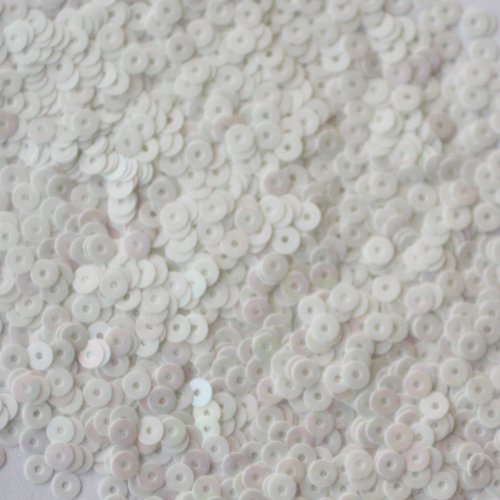 4mm FLAT SEQUINS ~ WHITE IRIS RAINBOW~ Loose paillette sequins for embroidery, applique, arts, crafts, and embellishment. Made in USA