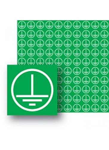 Caledonia Signs 59834 Earth Label, 25 mm x 25 mm (Pack of 100)