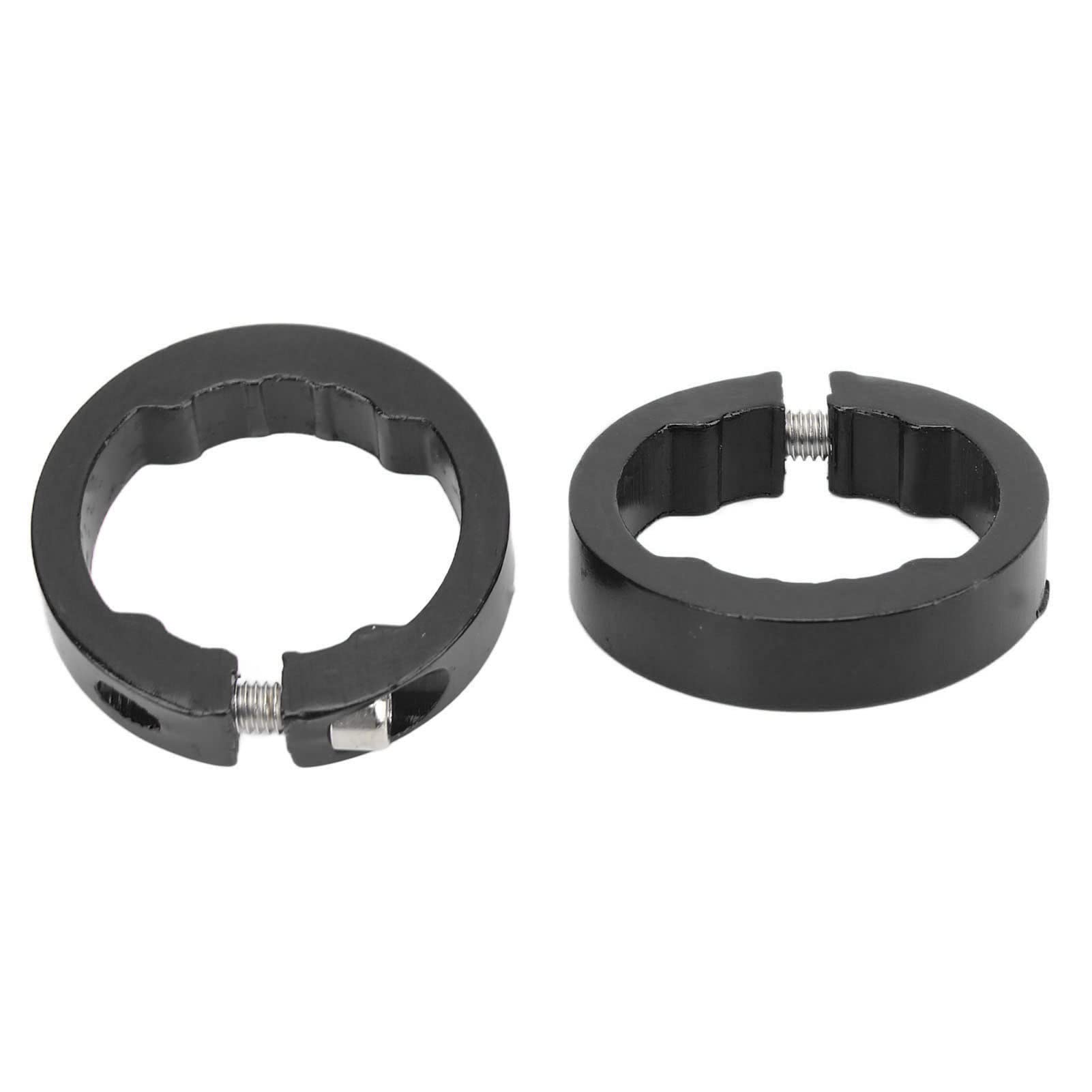 VGEBY 2Pcs Bike Grips Clamping Rings, Aluminum Alloy Beautiful Practical Bike Grip Lock On Clamps for 22.2mm Bike Handlebar (Black)