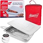 Budweiser Stovetop Smoker - The Original Stainless Steel Smoker with Wood Chips - Works over any heat source, indoor or outdoor