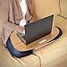 Bamboo Lap Desk for Laptop of Large Jumboo Size with Cushion and Handle, Bamboo Lapdesk Stand Tray, Lap Desk, Writing Table on Sofa, Bed Tray, Book Stand (Pezin & Hulin)