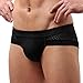 NEARTIME Men's Underwear, Mens Low Waist Boxers Briefs Men Underpants Soft Shorts (L, Black) …