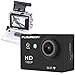 Floureon Y8-P Waterproof Wireless Mini WiFi Action Sports Camera 2.0 Inch LCD Display H264 1080P HD 12Mp TV PC Camera 140° Wide-Angle USB Output, Black