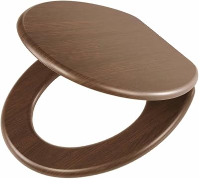 Tiger Douglas Toilet Seat MDF Walnut Soft Close Quiet Safe Easy Clean