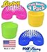 POOF-Slinky Original Plastic Slinky Jr. Blue, Green, Pink & Yellow Complete Gift Set Party Bundle - 4 Pack