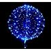 DANIDEER Led BoBo Balloons Warm White/Pink/Blue, 18 Inch 5 PCS Transparent Helium Balloons with String Lights, LED Light Balloons for Christmas, Birthday, Wedding and Party Decoration (Blue)