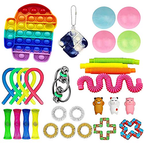 Fidget Toys Pack, Cheap Sensory Fidget Toys Packs with Simple Dimple, Fidget Toy Set, Stress
