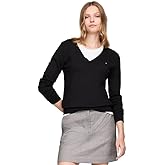 Tommy Hilfiger Womens Classic Fit Lightweight V-Neck Sweater