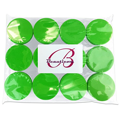 Beauticom 12 Pieces 20G/20ML Round Clear Jars with GREEN Lids for Lotion, Creams, Toners, Lip Balms, Cosmetic Makeup Samples - BPA Free