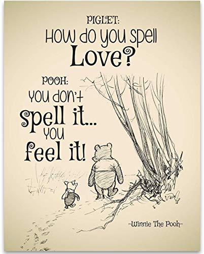 Amazon Com How Do You Spell Love Winnie The Pooh 11x14