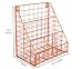 Superbpag Set of 2 Office Supplies Metal Stackable File Document Letter Tray Organizer, Rose Gold