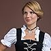 Alpenflüstern Traditional Velvet Choker Rhinestone Edelweiss Large, Ladies costume jewelry, bavarian necklace close-fitting, elastic narrow choker for Dirndl, Leather trouser, Oktoberfest (black)