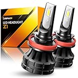 H11 H8 H9 LED Headlight Bulb Mini Size H11 LED Headlight Lamps Conversion Kit 10,000LM 6000K Cool White, Pack of 2