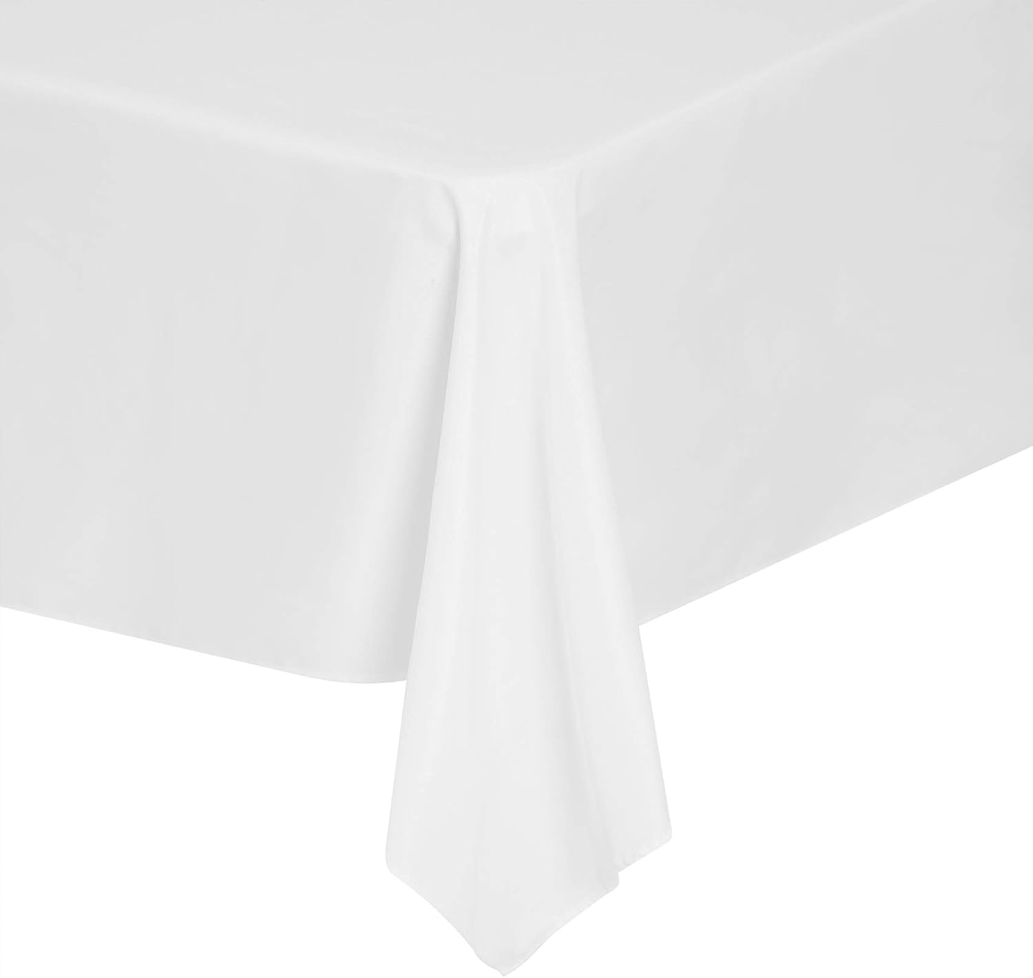 Rectangle Tablecloth 60x102 inch Washable Polyester Fabric Table Cloth for Wedding Party Dining Banquet Decoration（60x102, White）: Kitchen & Dining
