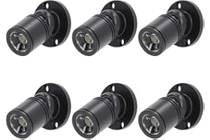 ANYPOWK Dimmable 12V LED Mini Spotlights for Display - 1.5W Neutral 4500K, Small Spotlights for Displays with Dimmer, Black - Set of 6