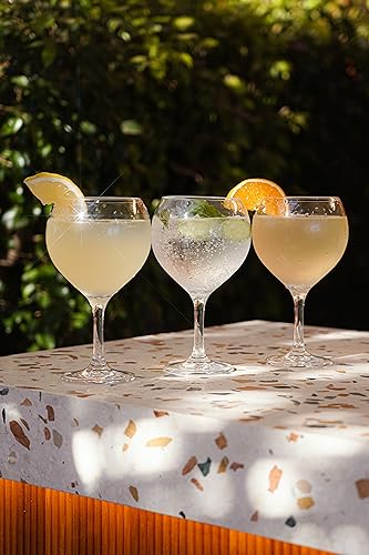 The Good Store Acrylic Premium Quality Plastic Unbreakable Balloon Gin Glasses | Set Of 3 Cups | Reusable, Dishwasher Safe 11.2X19.1 CM Clear