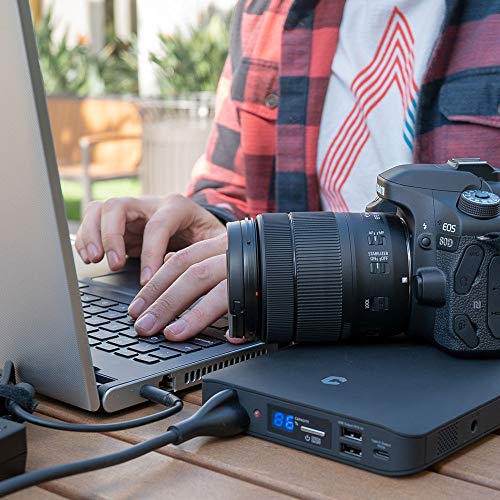 ChargeTech Portable AC Outlet Battery Pack (40200mAh 120W / 110V) - External Power Bank Charger is Compatible with MacBook, Laptop, Camera, Camping, CPAP Machines, Drones [Black] - Thumbnail 2