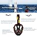 Snorkel Mask,JUNDUN Upgrade 180° Full Face Diving Mask Anti-Fog and Anti-Leak Free Breathing Scuba Diving Equipment with Adjustable Head Straps (Black, L/XL)