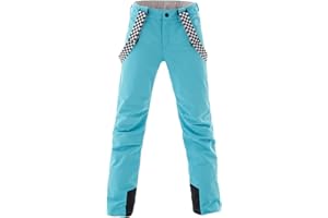 GS SNOWING Women's Insulated Snow Pants Waterproof Windproof Snowboard Ski Bibs with Detachable Suspenders