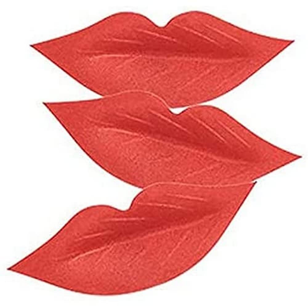 dekora – 200 Edible Wafer Lips for Cakes, Cupcakes & Desserts, Red Lip Cake Decorations, Gluten-Free, Lactose-Free, Vegetarian, Valentine’s Day Baking Toppers