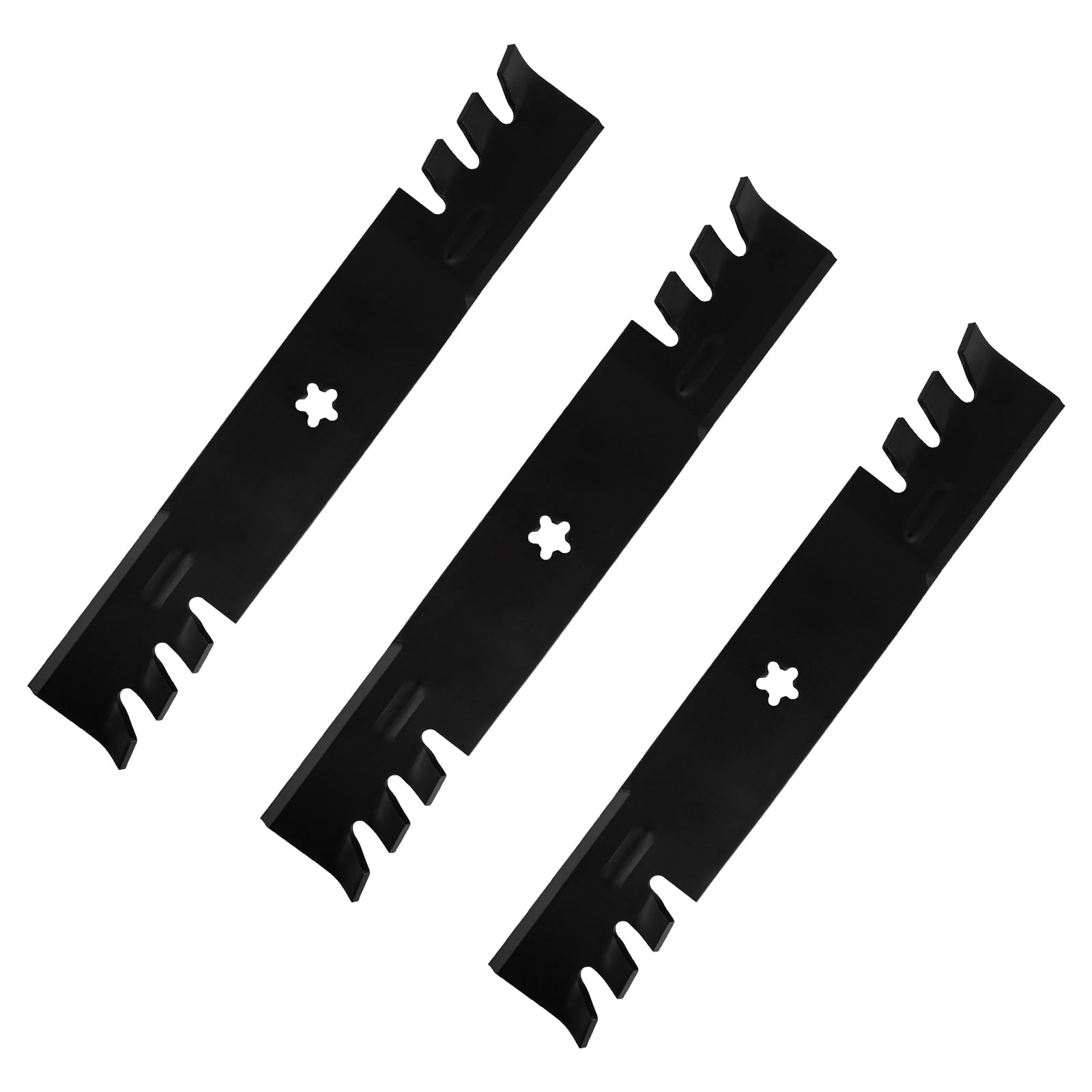 Photo 1 of (3PCS) 187254 Mulching Lawn Mower Blades - Replace OEM John Deere 187256 532187256 532187254 187255 532187255 - Fits Craftsman Poulan Husqvarna GTH2654 LGT24K54 YTH2454 - For 54" Deck Lawn Mower