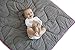 All in One Play Blanket and Toddler Quilt,Khaki/Lime