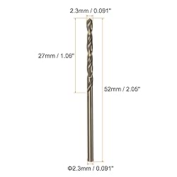 HARFINGTON 10pcs Cobalt Jobber Drill Bits 2.3mm