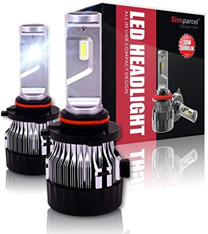 Sinoparcel 9005 Hb3 Ledヘッドライトバルブハイビーム用 新色 Creeチップ搭載 2年間保証2個入 車検対応ハロゲン置換変換キット lm 6500k