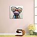 Muzagroo Art Oil Painting Modern Art Happy Frog Painted by Hand on Canvas Stretched Ready to Hang Wall Art(24x24in)