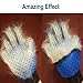 Meetest Pet Grooming Glove-Massage Tool Cleaning Shower Gentle Deshedding Brush Hair Remover Mitt with Enhanced Five Finger Design Long & Short Fur Comb for Dogs/Cats One Pair [New Version] (Black)
