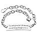 Graduate Gifts for Girls/Boys-You were Given This Life Because You are Strong Enough to Live it Sweet Inspirational Quote on Metal Elegant Bracelet Silver
