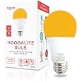 hooga Sleep Light Bulb, Amber Light Bulbs for Sleep Therapy, Blue Light Blocking, 1600K Dim Light Bulbs 7W Equivalent, Mood Soothing Light, E26 A19 Warm Light Bulbs for Bedroom, Nursery, 1 Pack.