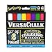 Chalk Markers for Chalkboard by VersaChalk (Reversible Tip, Neon) - Erasable Dustless Water-Based Non-Toxic Liquid Wet Erase Pens