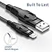 Birgus iPhone iPad Charger Cable [3 Pack] 3.3/6.6/10FT Nylon Braided 8 pin LIGHTNING to USB A Charging Cord for Apple i7/7 Plus 6/6s Plus 5, iPad Pro Air 2 mini 4 3 2, iPod touch 5th 6th nano 7th gen
