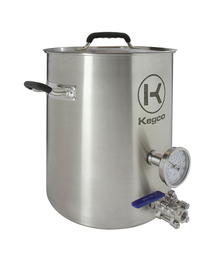 Kegco 6 Gallon Brew Kettle with Thermometer 3Piece Ball Valve eBay