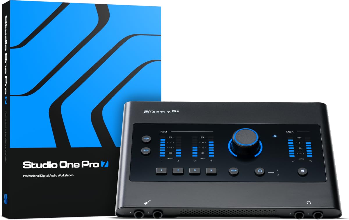 PreSonus Quantum ES 4 4 x 4, 24-bit / 192 kHz USB-C Audio Interface With 6-Month Studio One+ Membership Included