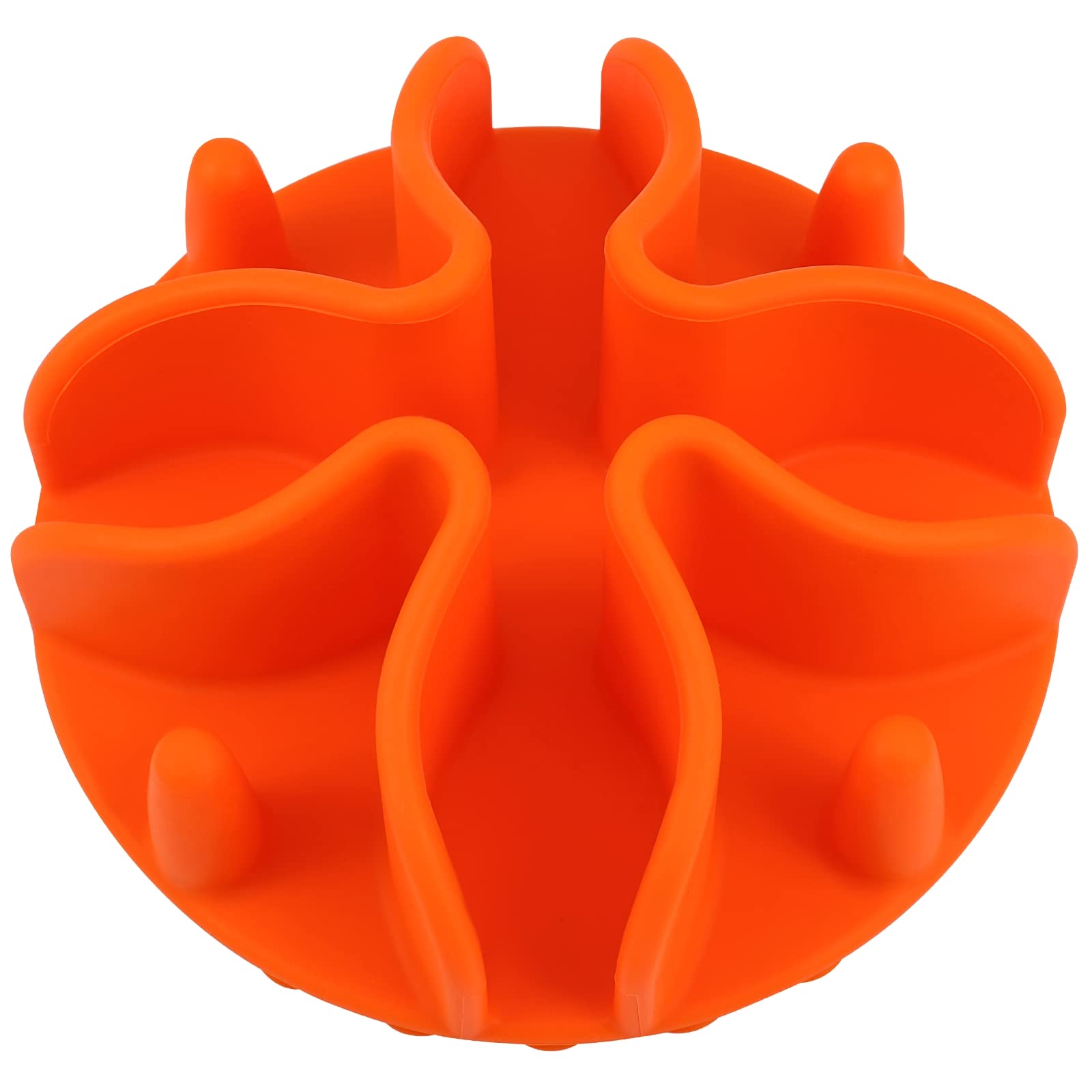 Slow Feeder Dog Bowl Insert,Doweiss Silicone Slow Feeder for Dog Cat Puppy Pet with Stong Suction Cups for Dog Bowls Slow Eating Bowls (Medium, Orange)