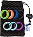 100% Safe & Natural SILO Silicone Wedding Rings - Men Women - (4 Band Set + Bag)