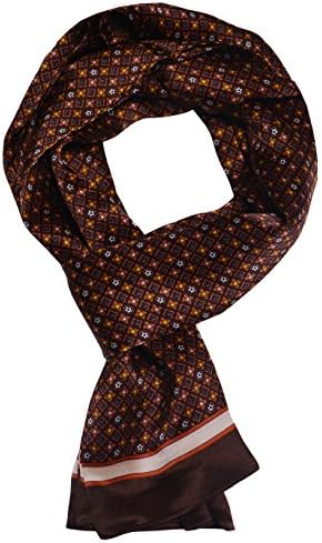 Ellettee, 63" x 11" Man's 100 Pure silk scarf wrap Accessory gift