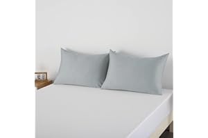 SHUNJIE.HOME 4 Pack 100% Egyptian Cotton King Pillow Protector with Hidden Zipper, 400 Thread Count Pillow Covers, Sateen Weave Cooling Bed Pillow Cases, Soft Breathable Non Noisy Easy Care (Gray)