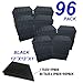 96 Pack BLACK Acoustic Foam Panel Wedge Studio Soundproofing Wall Tiles 12