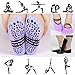 Philonext Yoga Socks, Non Slip Skid Yoga Pilates Socks with Grips Cotton for Women Girl Pilates, Fitness, Barre, Dance (3 Pair)