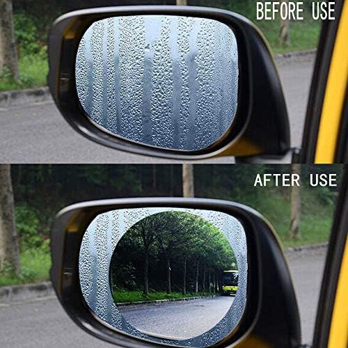 Car Rearview Mirror Waterproofing Membrane,Car Anti Water Mist Film Anti Fog Rainproof Rearview Mirror Protective Film 2pcs