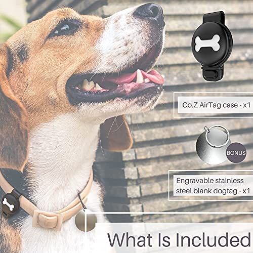 Co.Z AirTag Dog Collar Holder 2021 Apple AirTag Case for Dog Collar W